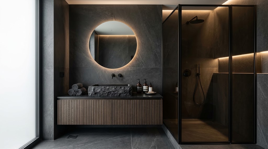 Lara daire banyo tadilatı suya dayanıklı kompakt banyo mobilyası montajı