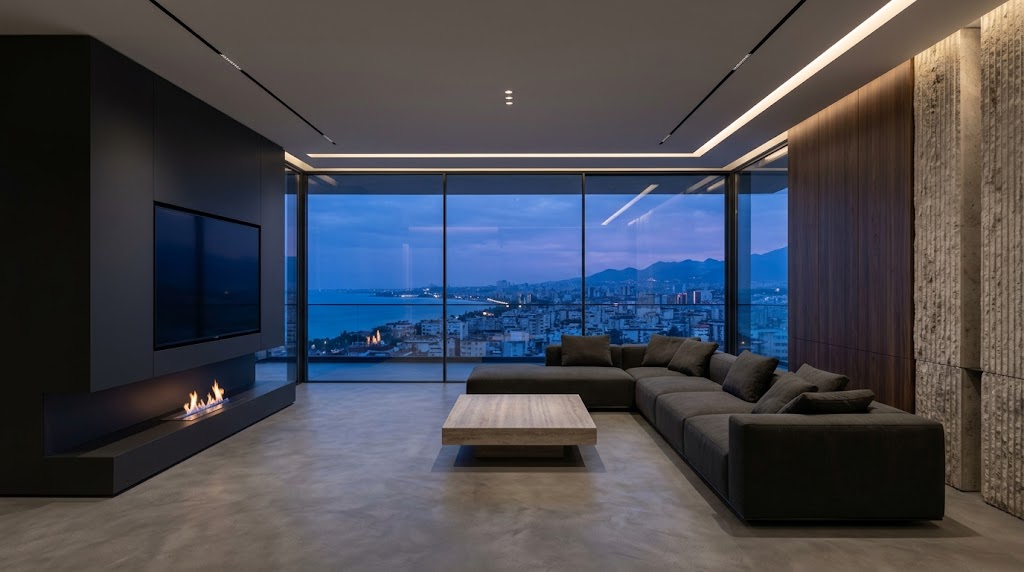 Lara villa salon tadilatı ahşap tavan lambiri ve yaşam alanı yenileme